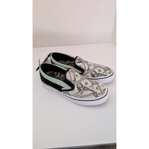 AIRWALK Big Boys Size 6 Sidekick Money Print Slip-On Sneakers Canvas Slip-on NWT